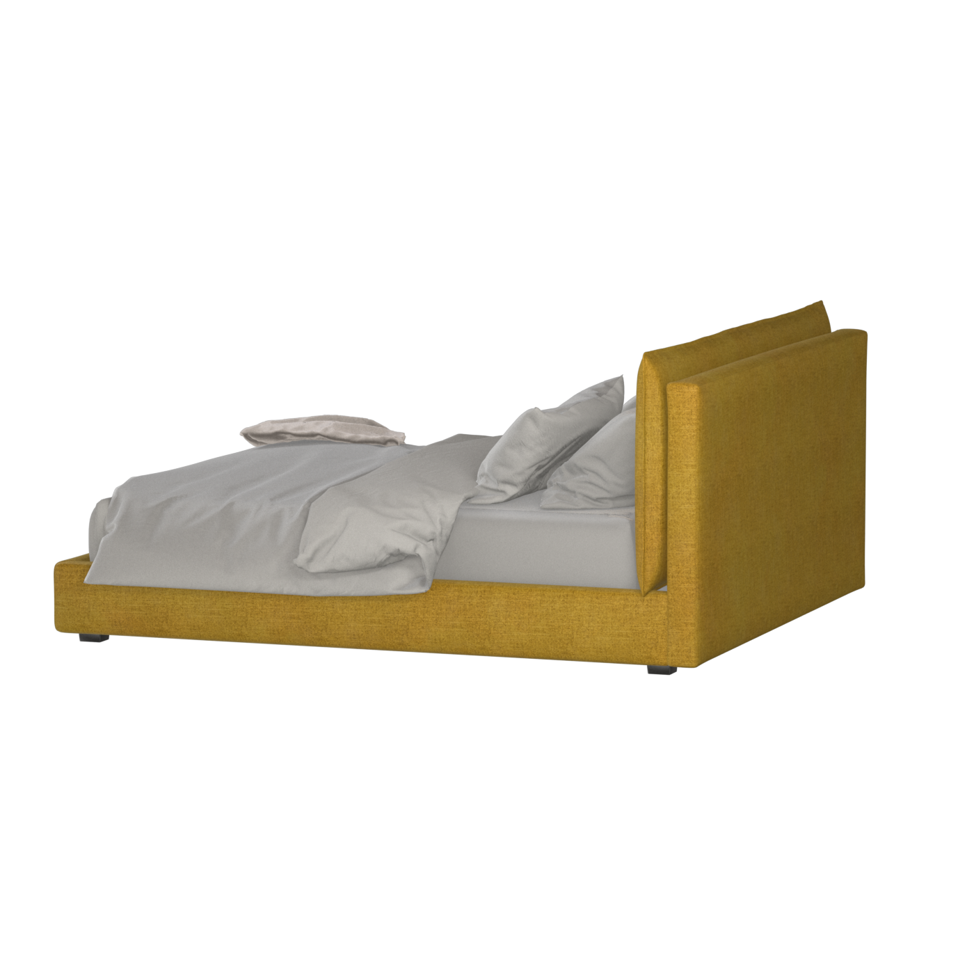 Thea Upholstered Double Bed with Clean Headboard