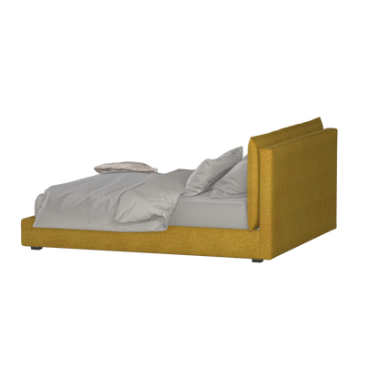 Thea Upholstered Double Bed with Clean Headboard