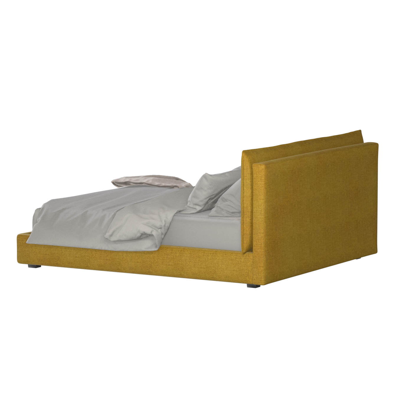 Thea Upholstered Double Bed with Clean Headboard
