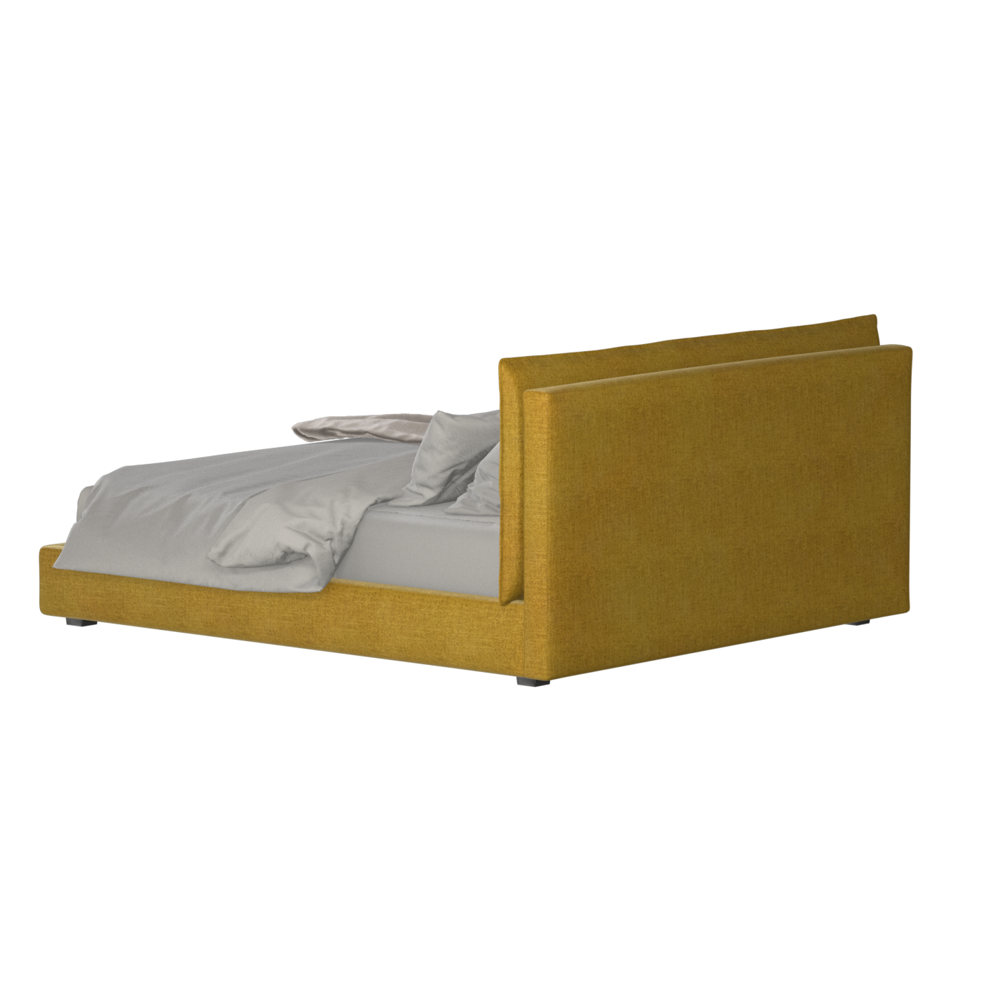 Thea Upholstered Double Bed with Clean Headboard