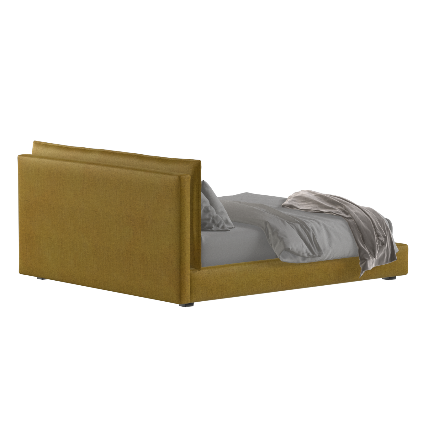 Thea Upholstered Double Bed with Clean Headboard