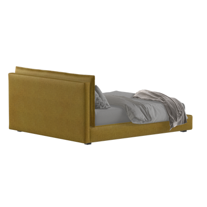 Thea Upholstered Double Bed with Clean Headboard