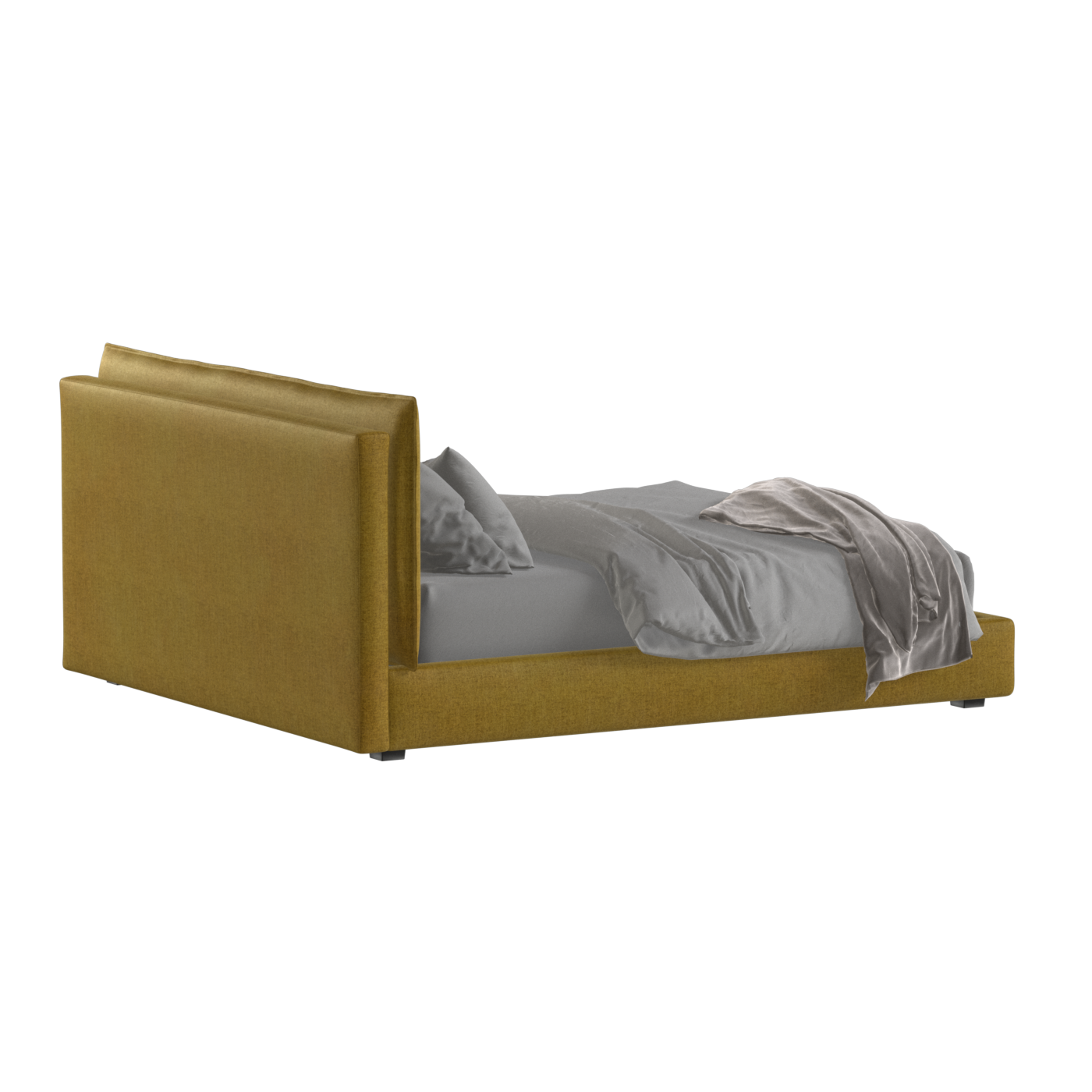 Thea Upholstered Double Bed with Clean Headboard