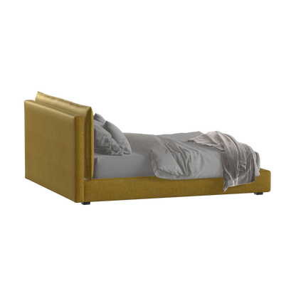 Thea Upholstered Double Bed with Clean Headboard