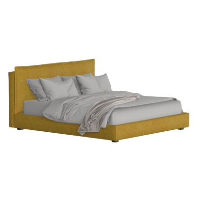 Thea Upholstered Double Bed with Clean Headboard