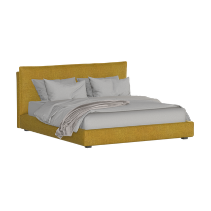 Thea Upholstered Double Bed with Clean Headboard