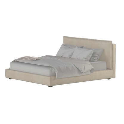 Thea Upholstered Double Bed with Clean Headboard