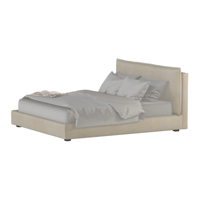 Thea Upholstered Double Bed with Clean Headboard