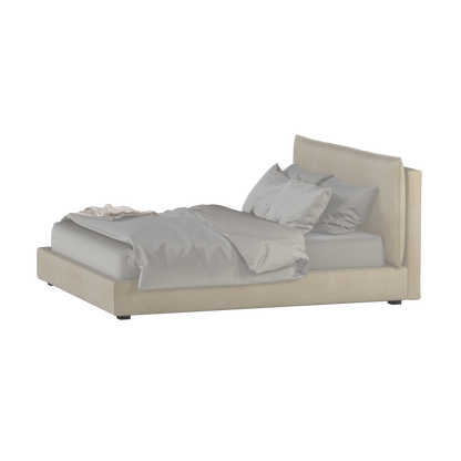 Thea Upholstered Double Bed with Clean Headboard