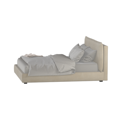 Thea Upholstered Double Bed with Clean Headboard