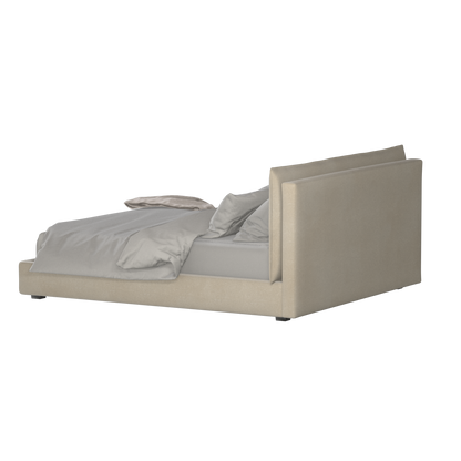 Thea Upholstered Double Bed with Clean Headboard