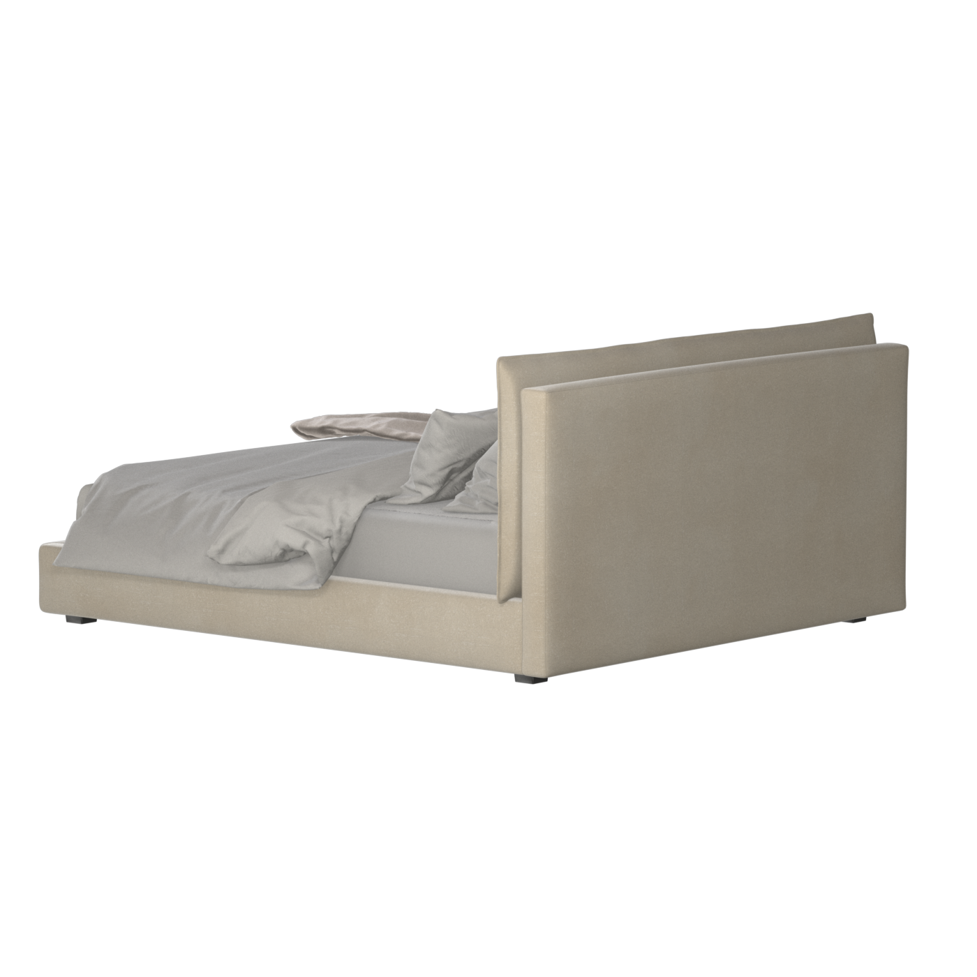 Thea Upholstered Double Bed with Clean Headboard