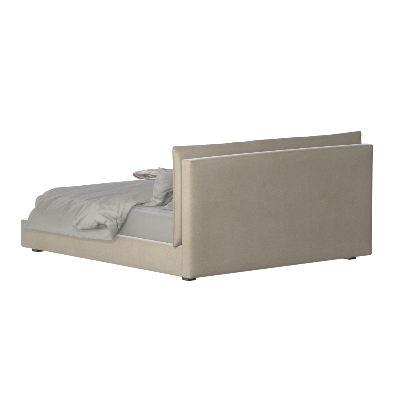 Thea Upholstered Double Bed with Clean Headboard