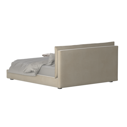 Thea Upholstered Double Bed with Clean Headboard