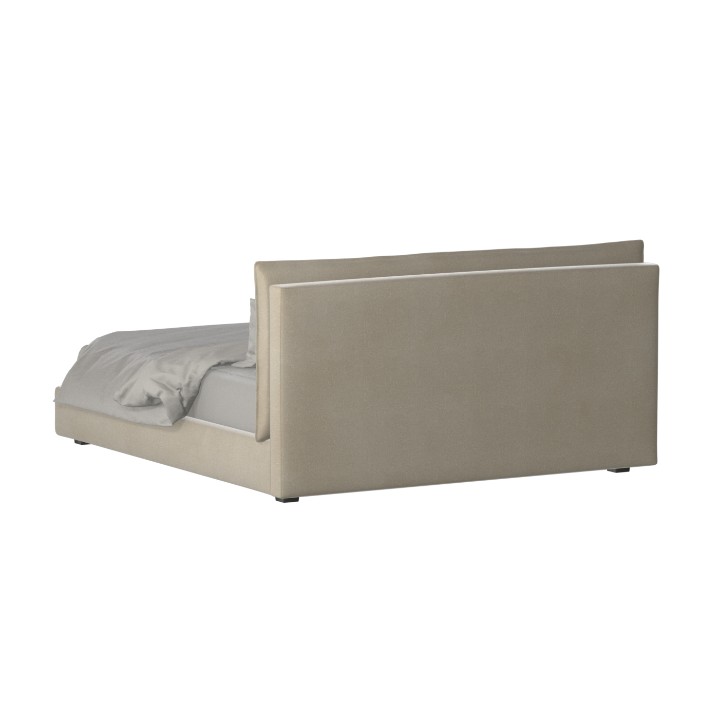 Thea Upholstered Double Bed with Clean Headboard