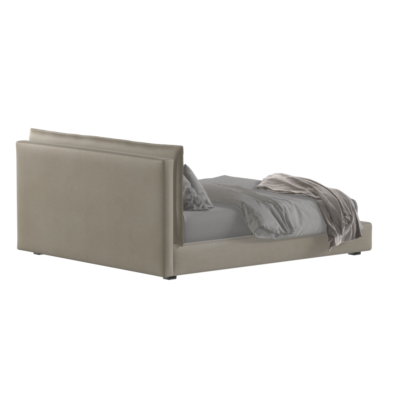 Thea Upholstered Double Bed with Clean Headboard