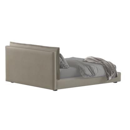 Thea Upholstered Double Bed with Clean Headboard