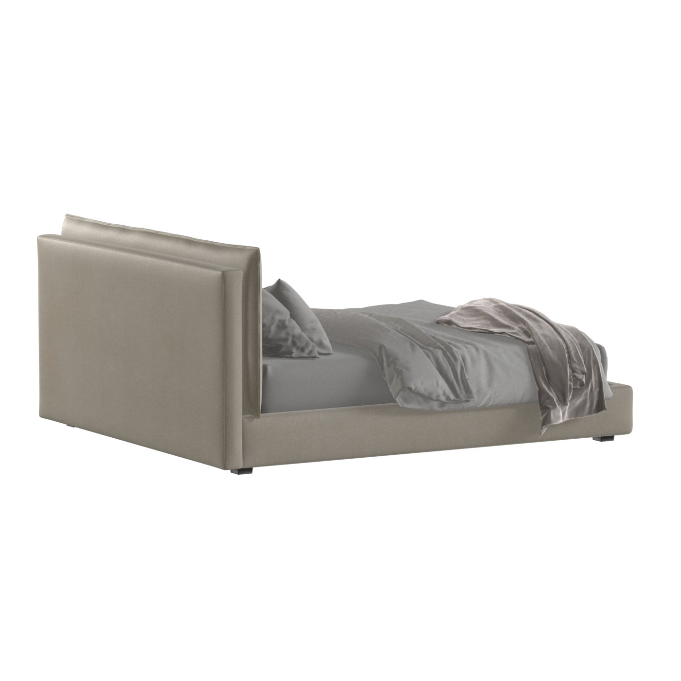 Thea Upholstered Double Bed with Clean Headboard