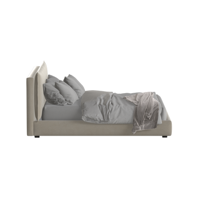 Thea Upholstered Double Bed with Clean Headboard