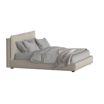 Thea Upholstered Double Bed with Clean Headboard