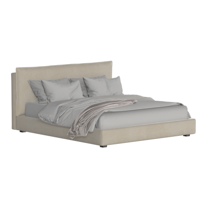 Thea Upholstered Double Bed with Clean Headboard