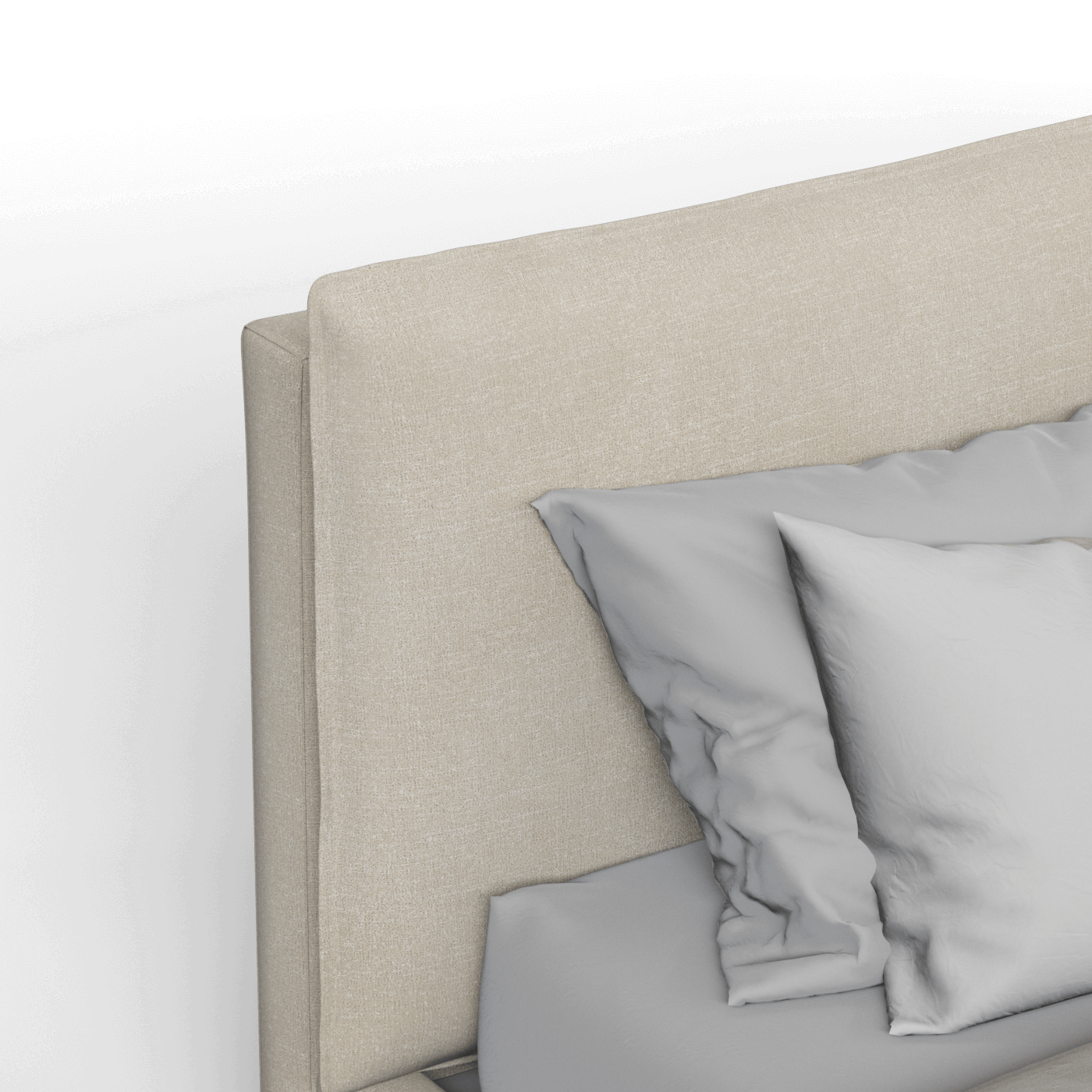 Thea Upholstered Double Bed with Clean Headboard