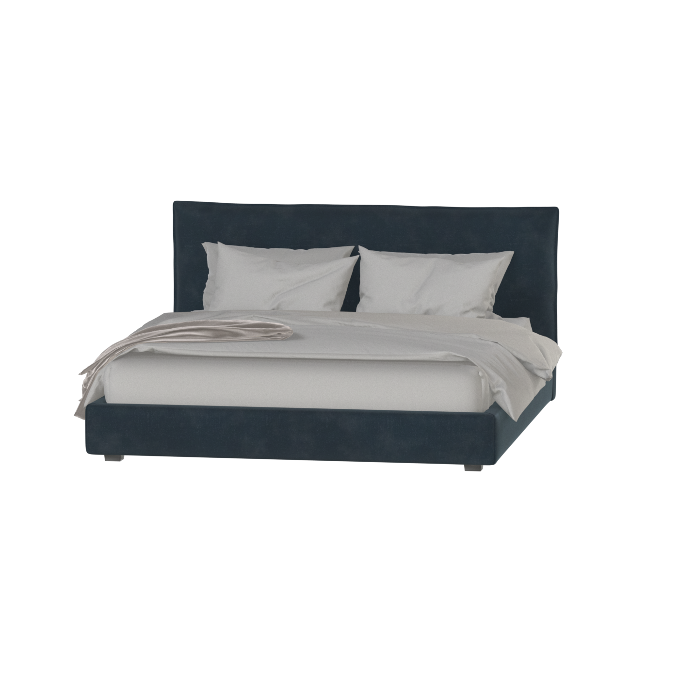 Thea Upholstered Double Bed with Clean Headboard