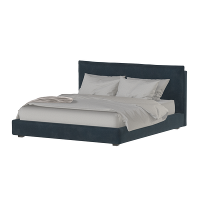 Thea Upholstered Double Bed with Clean Headboard