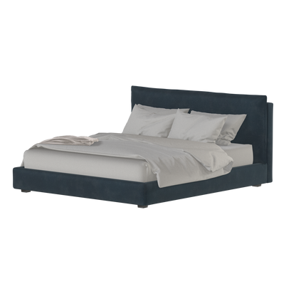 Thea Upholstered Double Bed with Clean Headboard