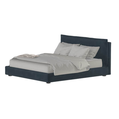 Thea Upholstered Double Bed with Clean Headboard