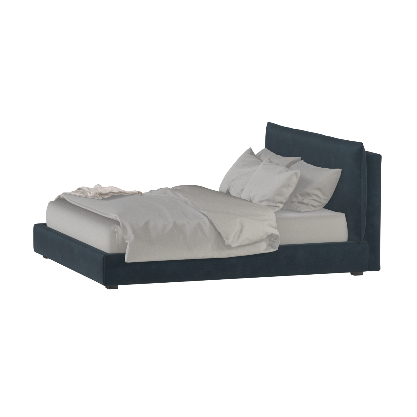 Thea Upholstered Double Bed with Clean Headboard