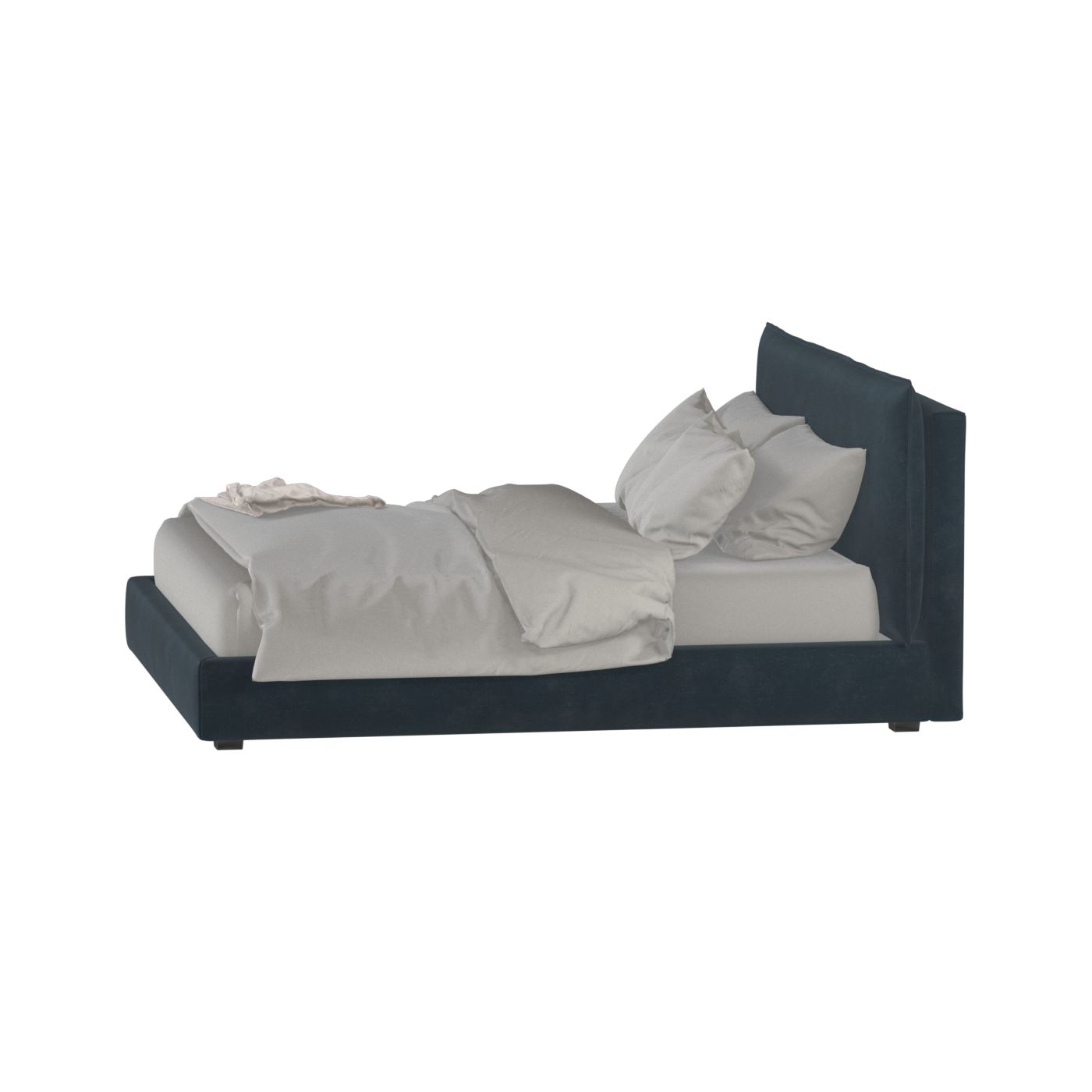 Thea Upholstered Double Bed with Clean Headboard