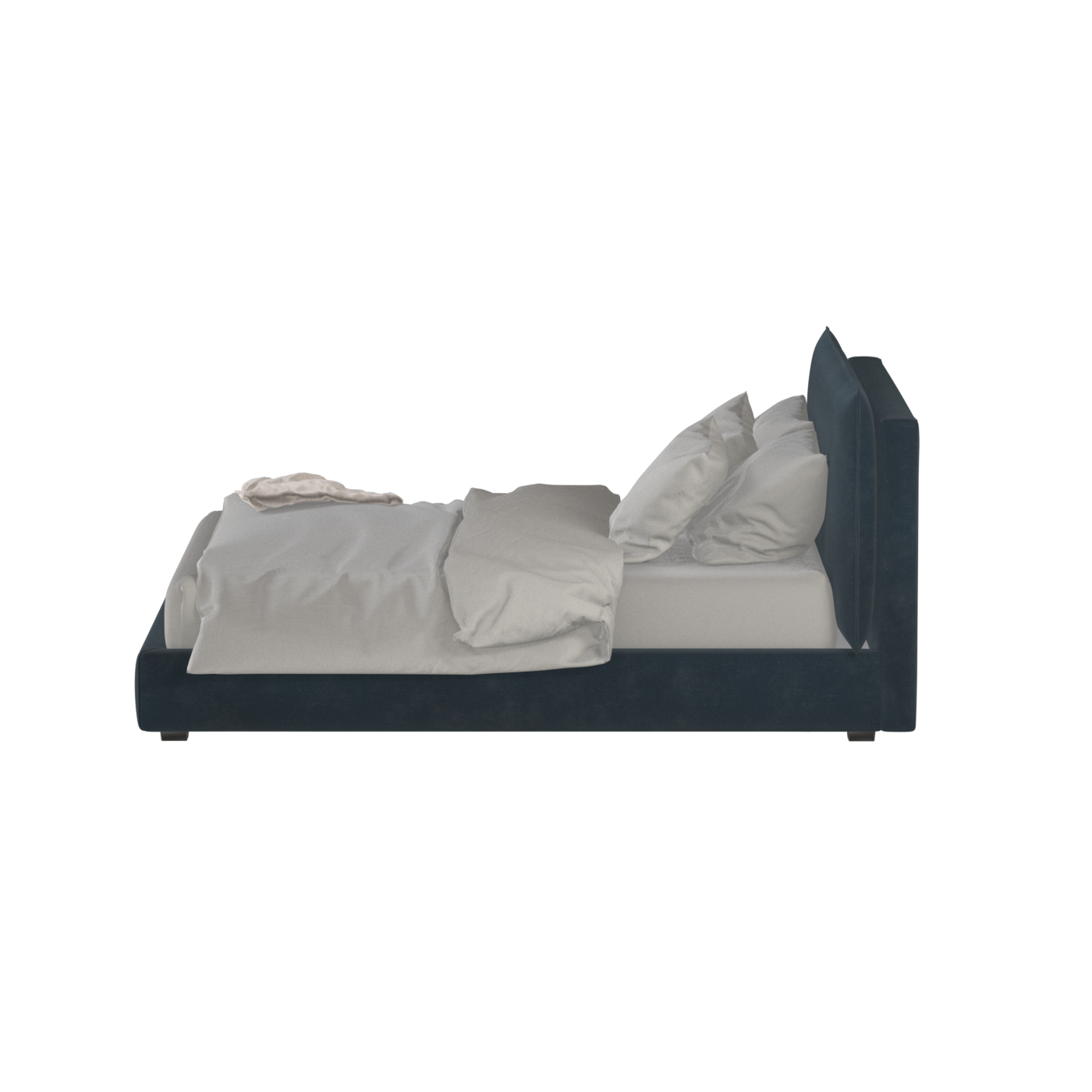 Thea Upholstered Double Bed with Clean Headboard