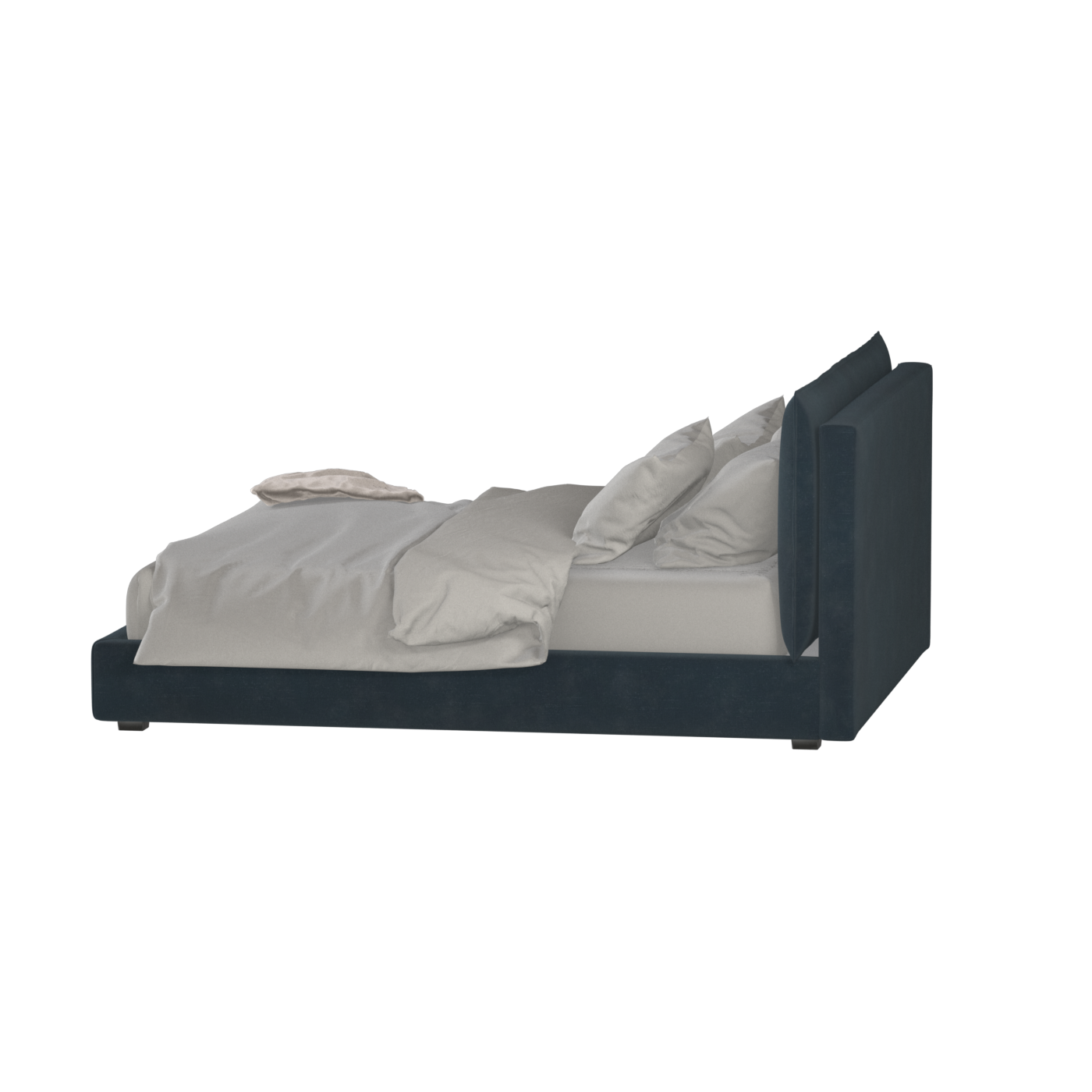 Thea Upholstered Double Bed with Clean Headboard