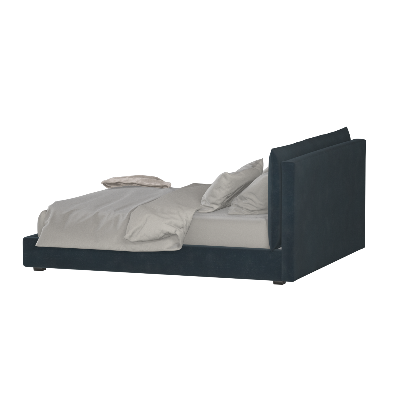 Thea Upholstered Double Bed with Clean Headboard
