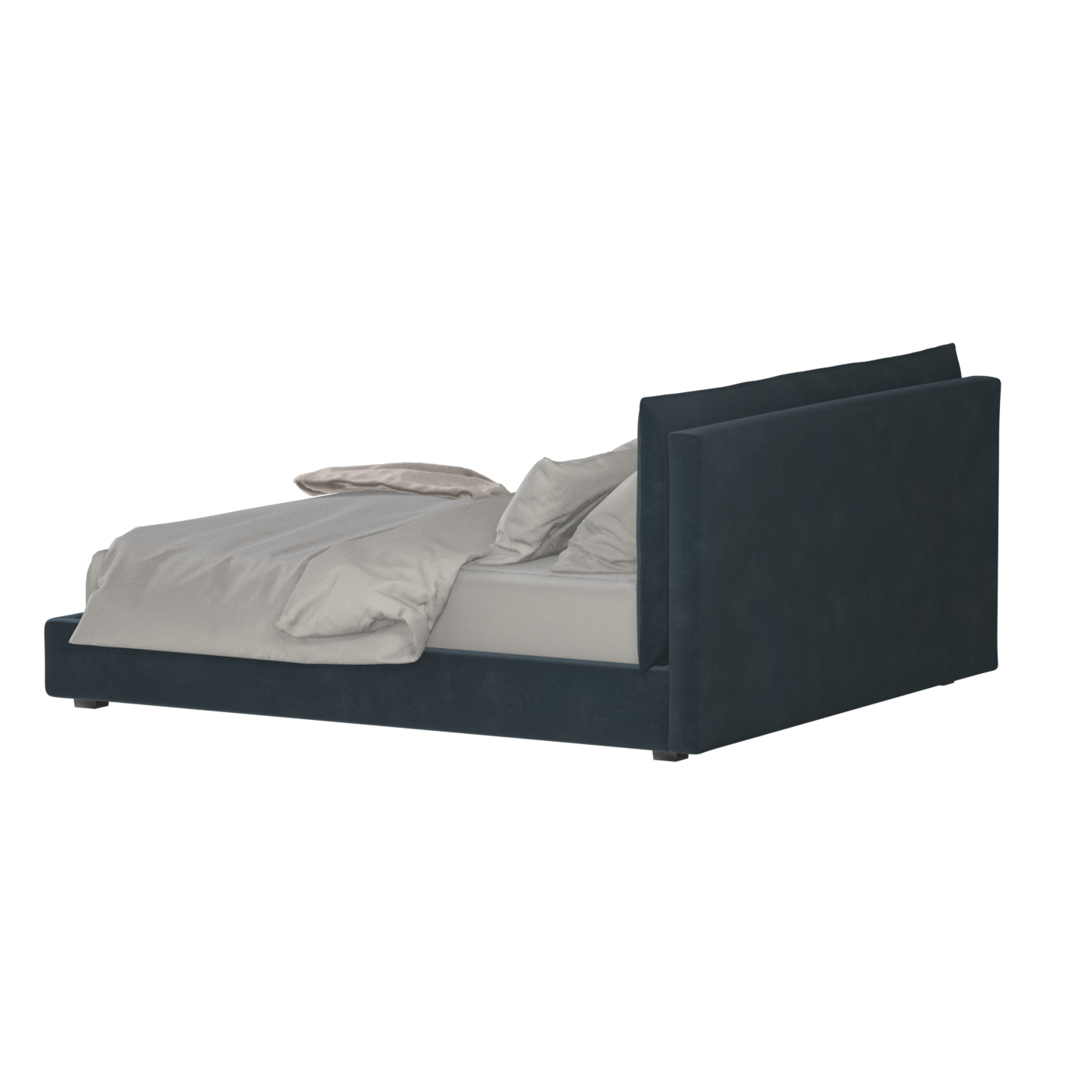 Thea Upholstered Double Bed with Clean Headboard