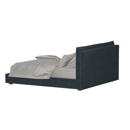 Thea Upholstered Double Bed with Clean Headboard