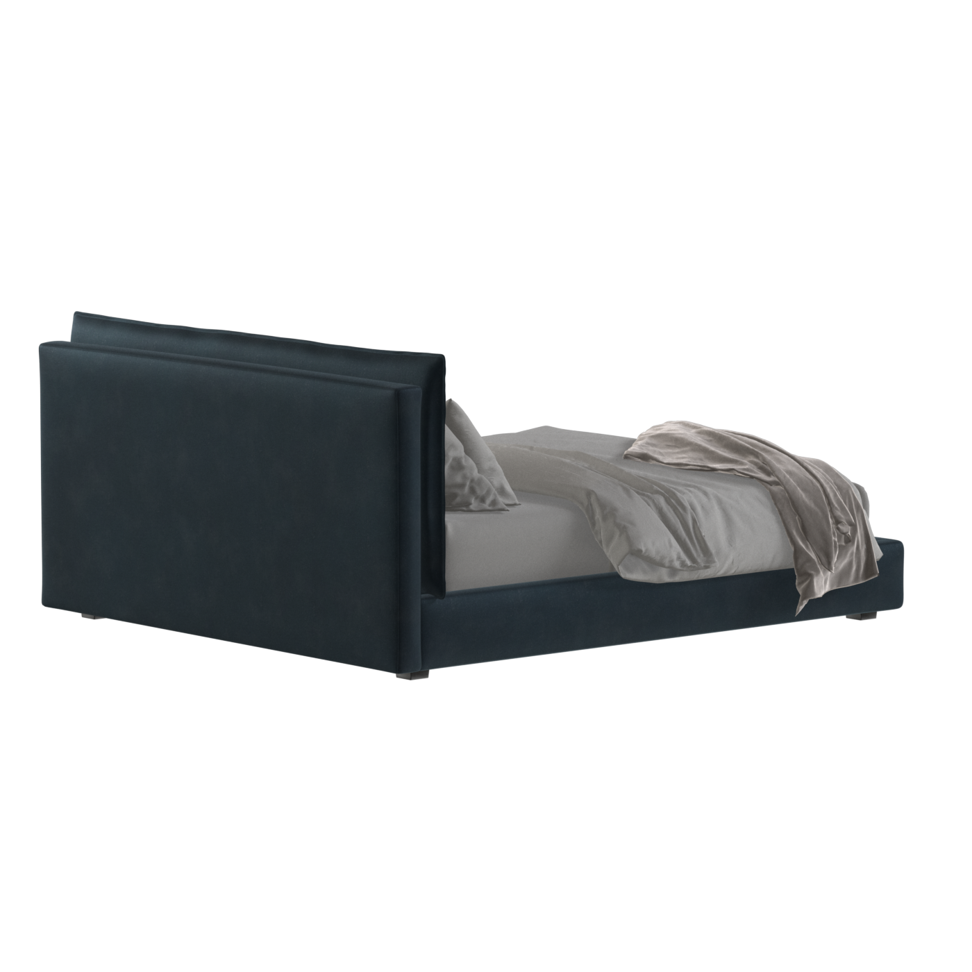 Thea Upholstered Double Bed with Clean Headboard