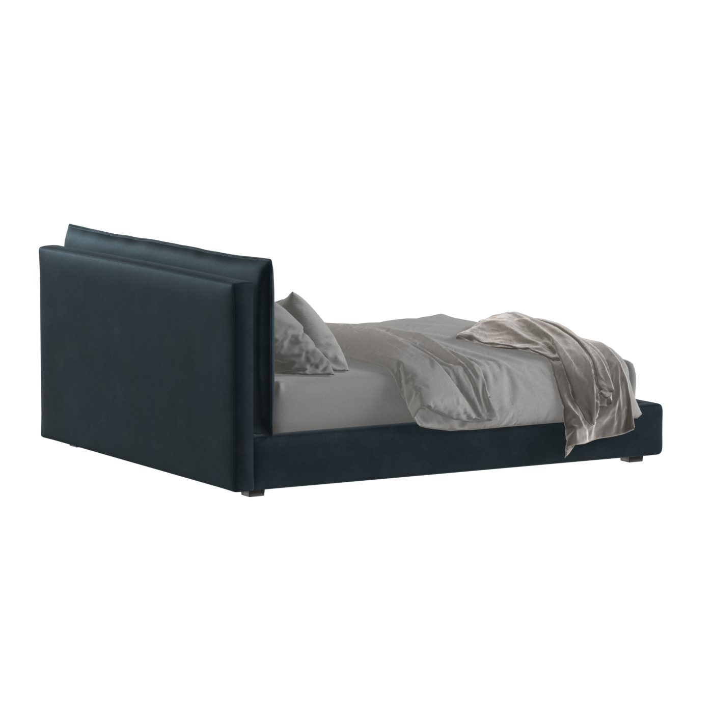 Thea Upholstered Double Bed with Clean Headboard