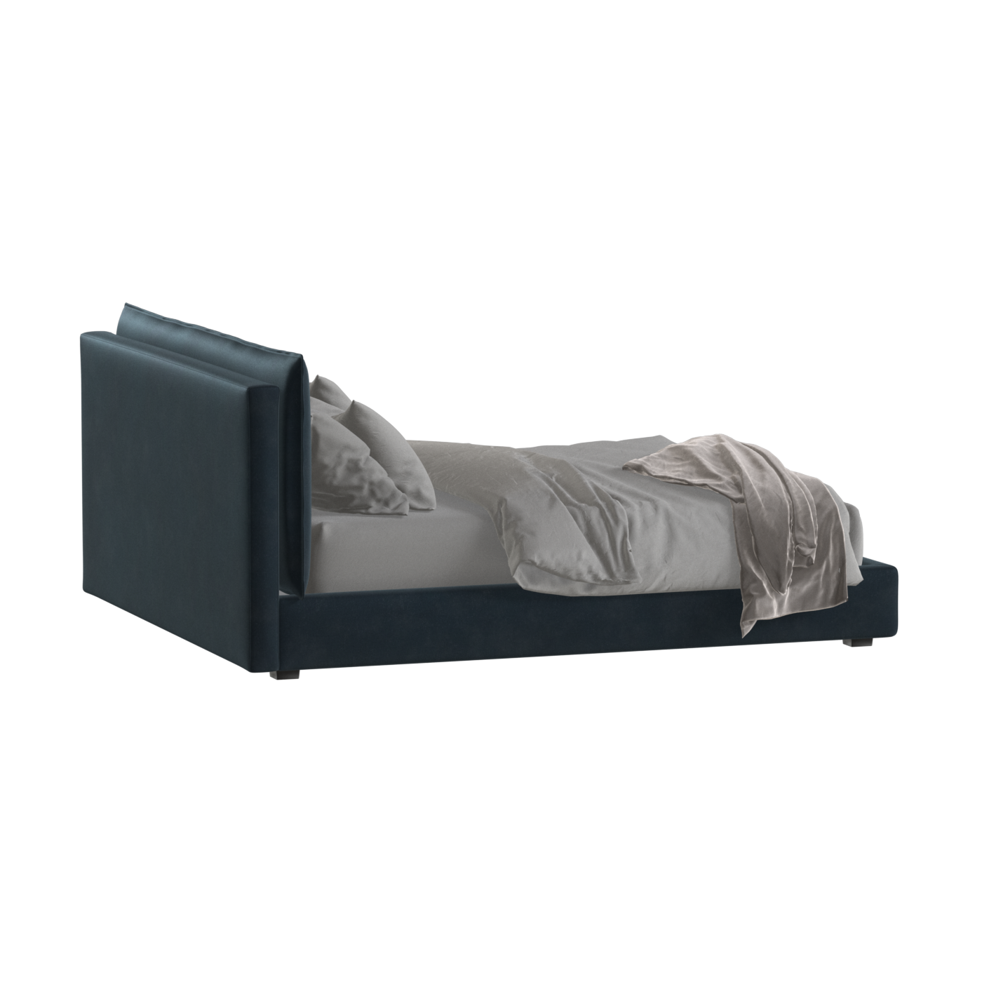 Thea Upholstered Double Bed with Clean Headboard