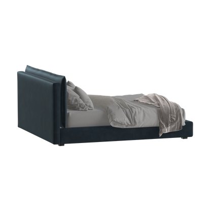 Thea Upholstered Double Bed with Clean Headboard