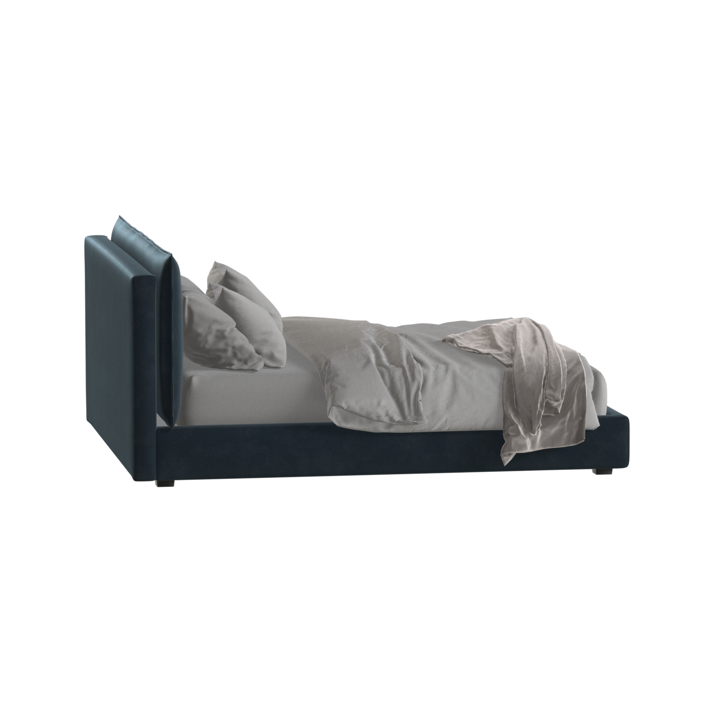 Thea Upholstered Double Bed with Clean Headboard