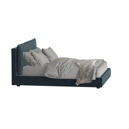 Thea Upholstered Double Bed with Clean Headboard