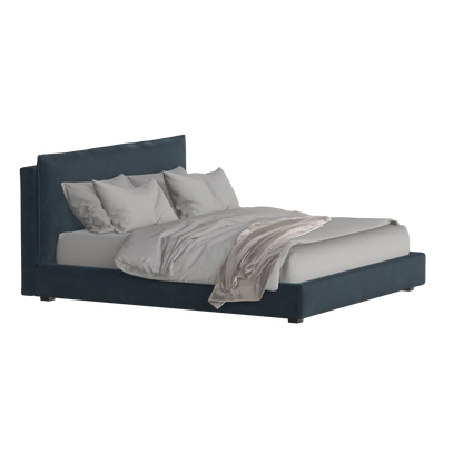 Thea Upholstered Double Bed with Clean Headboard