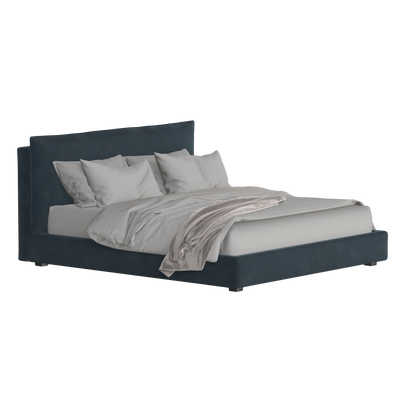 Thea Upholstered Double Bed with Clean Headboard