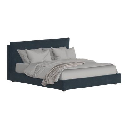 Thea Upholstered Double Bed with Clean Headboard