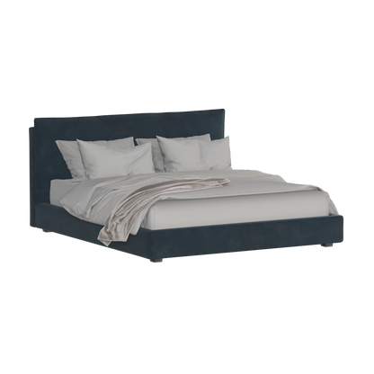 Thea Upholstered Double Bed with Clean Headboard