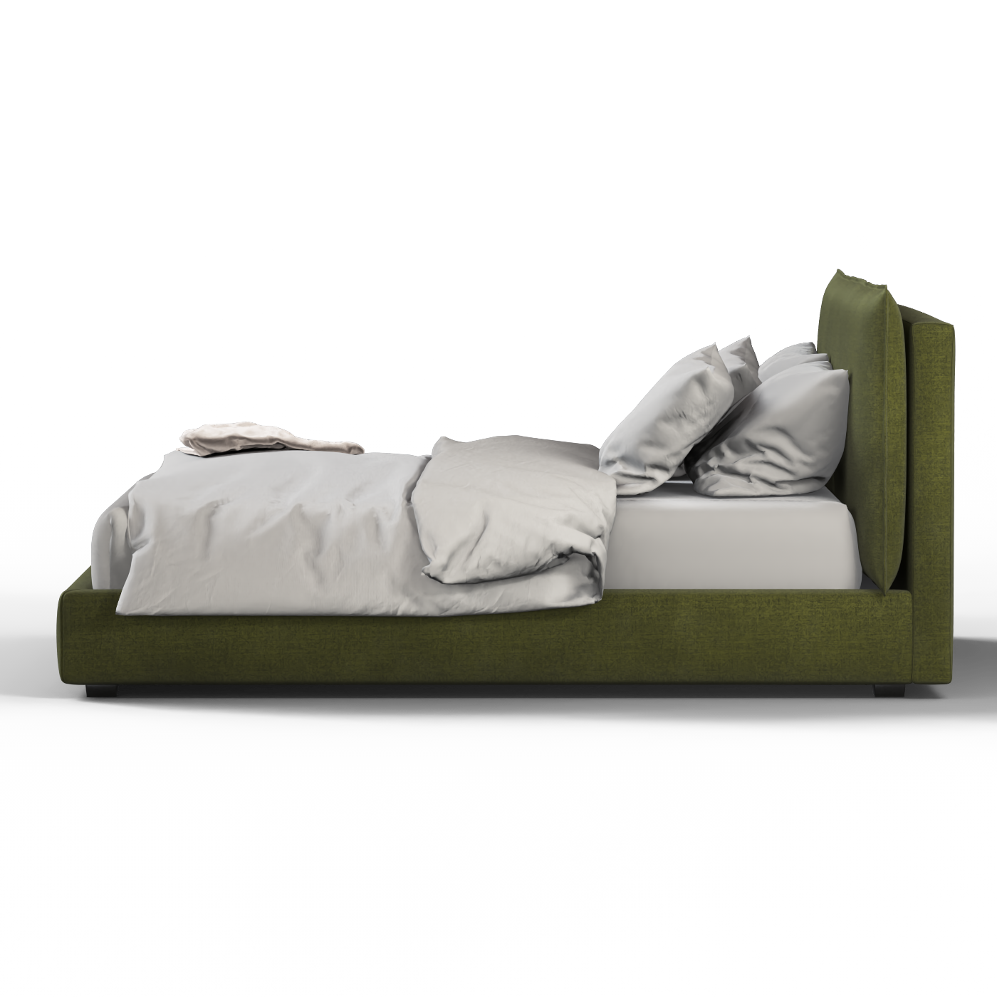 Thea Upholstered Double Bed with Clean Headboard