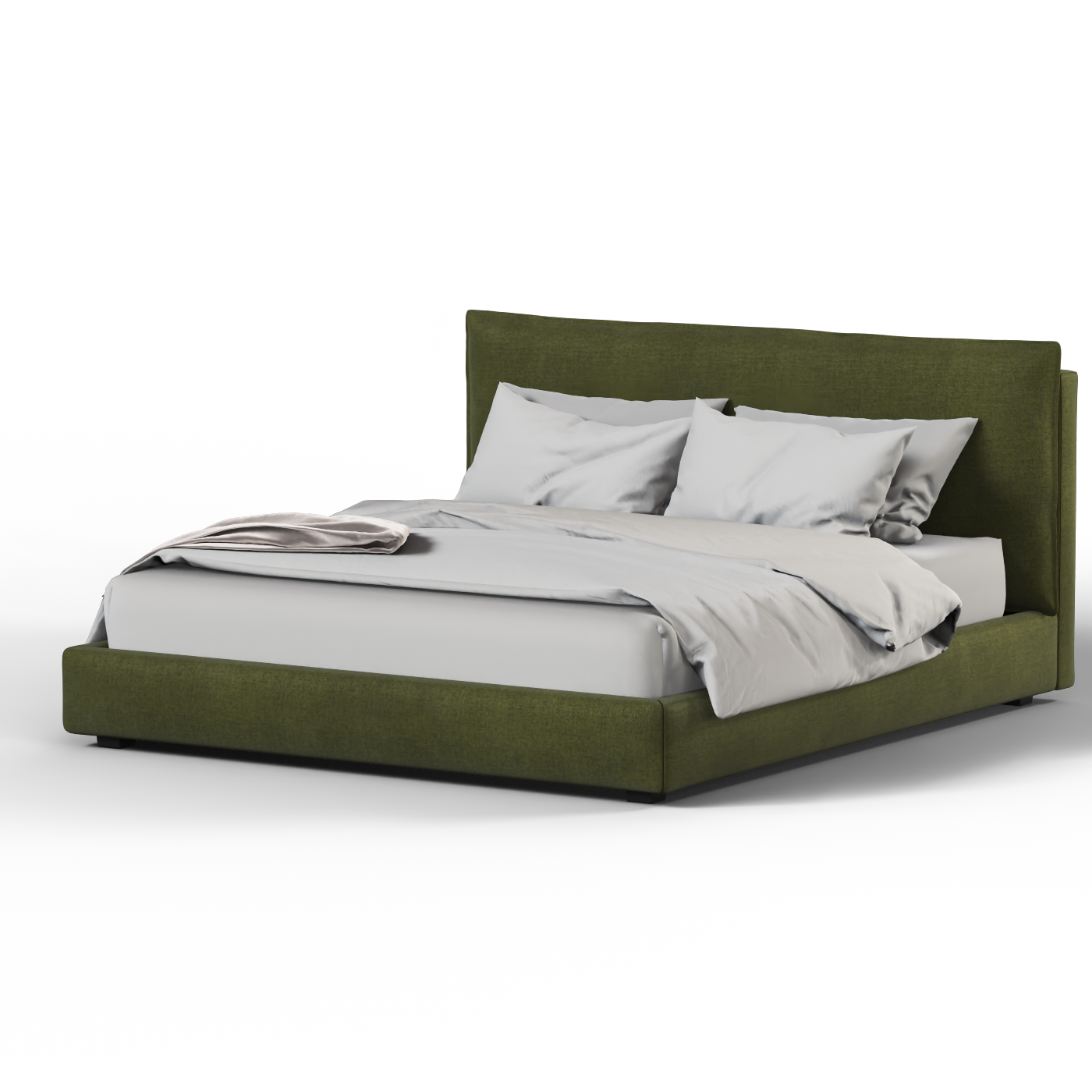 Thea Upholstered Double Bed with Clean Headboard