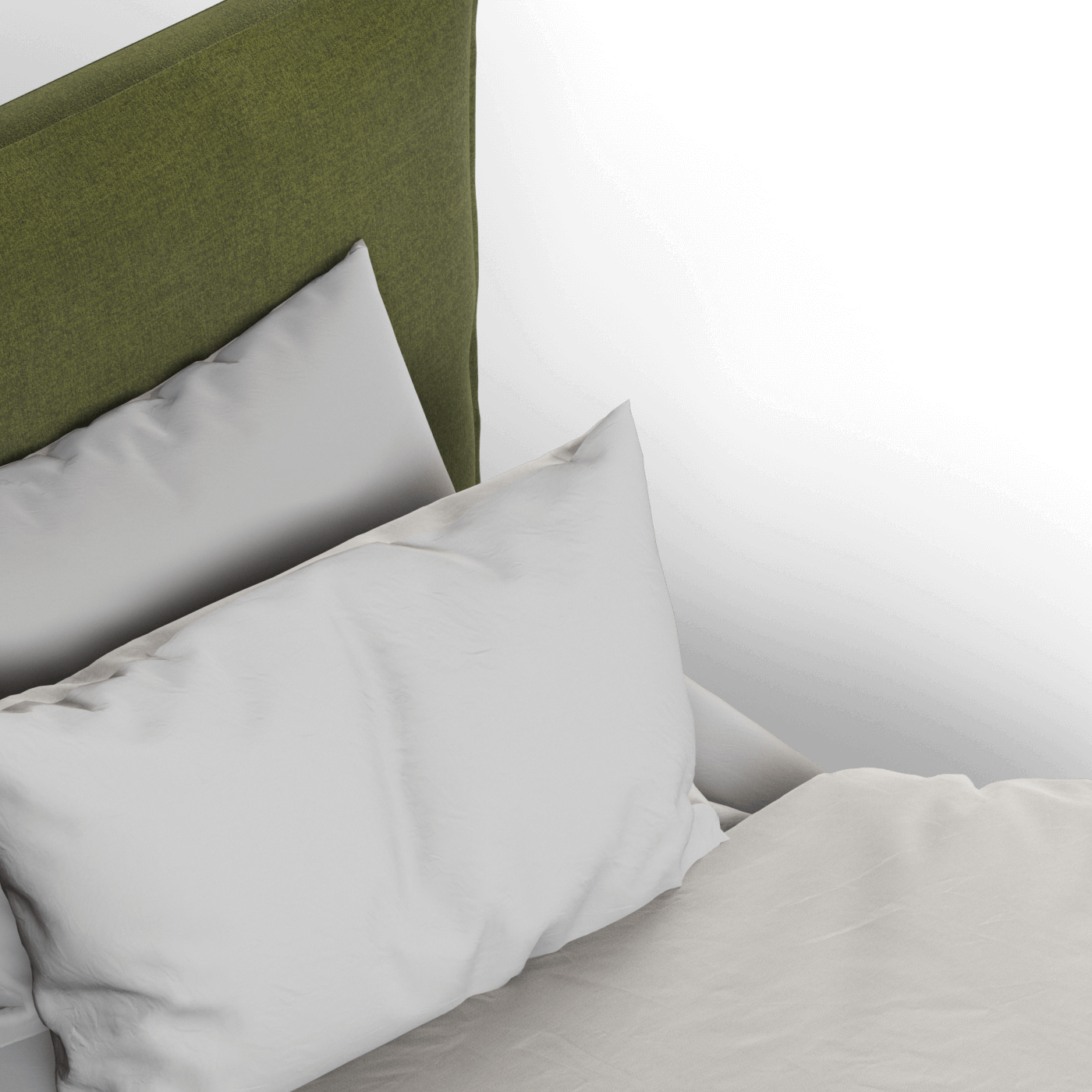 Thea Upholstered Double Bed with Clean Headboard